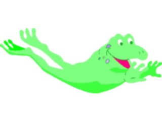 Sticker Custom Preview Image #020194 Animals Cartoons Frog Leaping3