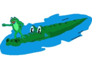 Sticker Custom Preview Image #020197 Animals Cartoons Frogon Alligator