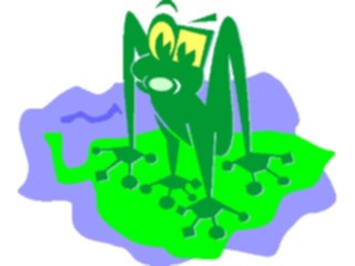 Sticker Custom Preview Image #020198 Animals Cartoons Frogon Lily Pad1
