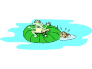 Sticker Custom Preview Image #020199 Animals Cartoons Frogon Lily Pad2