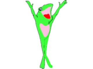 Sticker Custom Preview Image #020204 Animals Cartoons Frog Singing