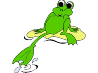 Sticker Custom Preview Image #020211 Animals Cartoons Frog Testing Water