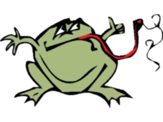 Sticker Custom Preview Image #020213 Animals Cartoons Frog Tongue Tied