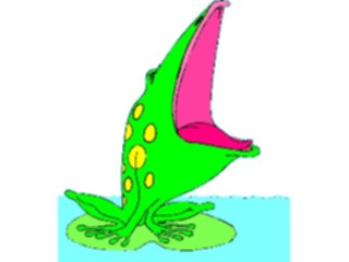 Sticker Custom Preview Image #020214 Animals Cartoons Frog Wide Mouth