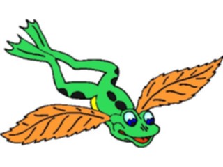 Sticker Custom Preview Image #020217 Animals Cartoons Frogwith Wings