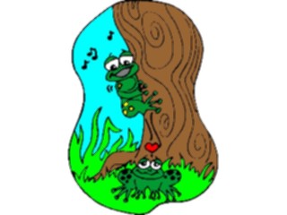 Sticker Custom Preview Image #020218 Animals Cartoons Frogsin Love1