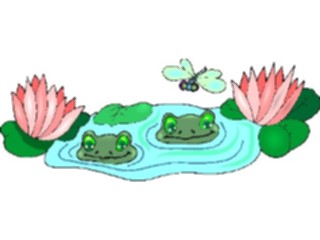 Sticker Custom Preview Image #020220 Animals Cartoons Frogsin Water