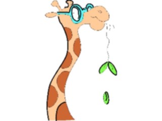 Sticker Custom Preview Image #020251 Animals Cartoons Giraffe Eating