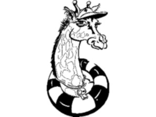 Sticker Custom Preview Image #020252 Animals Cartoons Giraffe Lifeguard