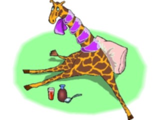 Sticker Custom Preview Image #020256 Animals Cartoons Giraffe Sick2