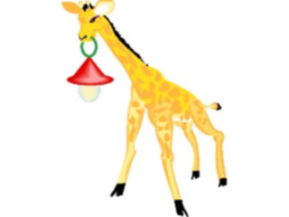 Sticker Custom Preview Image #020258 Animals Cartoons Giraffewith Lantern