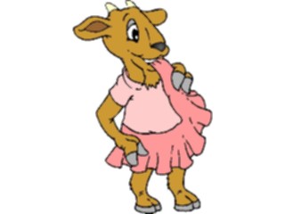 Sticker Custom Preview Image #020271 Animals Cartoons Goat Chewingon Dress