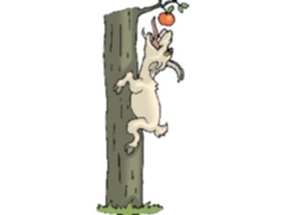 Sticker Custom Preview Image #020272 Animals Cartoons Goat Climbing Tree