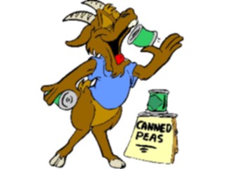 Sticker Custom Preview Image #020275 Animals Cartoons Goat Eating Peas