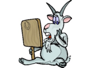 Sticker Custom Preview Image #020280 Animals Cartoons Goat Lookingin Mirror