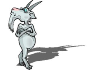 Sticker Custom Preview Image #020284 Animals Cartoons Goat Stubborn