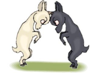 Sticker Custom Preview Image #020288 Animals Cartoons Goats Butting Heads
