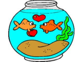 Sticker Custom Preview Image #020289 Animals Cartoons Goldfishin Love
