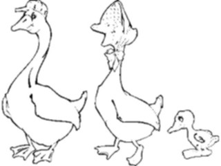 Sticker Custom Preview Image #020302 Animals Cartoons Goose Family1