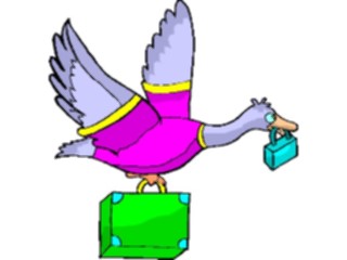 Sticker Custom Preview Image #020304 Animals Cartoons Goose Flying South