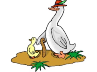 Sticker Custom Preview Image #020306 Animals Cartoons Goose Gosling