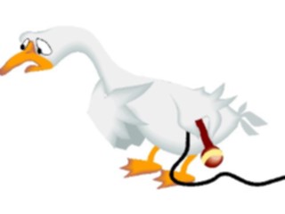 Sticker Custom Preview Image #020309 Animals Cartoons Goose Sad Singer