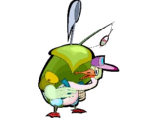 Sticker Custom Preview Image #020311 Animals Cartoons Goose Tourist