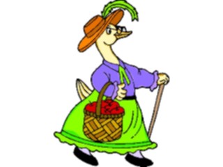 Sticker Custom Preview Image #020312 Animals Cartoons Goose Walking1