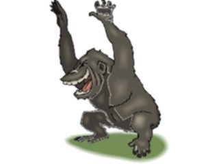 Sticker Custom Preview Image #020331 Animals Cartoons Gorilla Angry