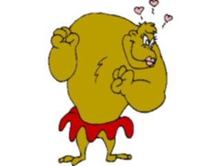 Sticker Custom Preview Image #020332 Animals Cartoons Gorillain Love
