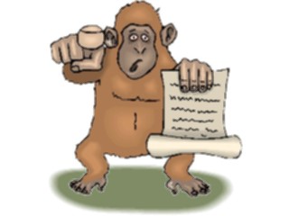 Sticker Custom Preview Image #020334 Animals Cartoons Gorillawith Proclamation