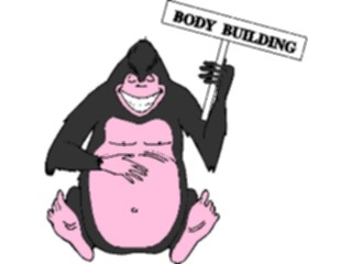 Sticker Custom Preview Image #020335 Animals Cartoons Gorillawith Sign