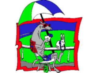 Sticker Custom Preview Image #020342 Animals Cartoons Greyhound Rabbit