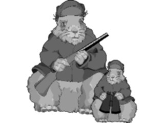 Sticker Custom Preview Image #020350 Animals Cartoons Groundhog Father