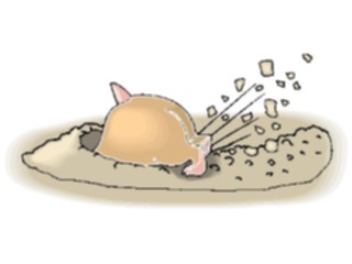 Sticker Custom Preview Image #020358 Animals Cartoons Hamster Digging