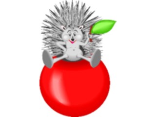 Sticker Custom Preview Image #020372 Animals Cartoons Hedgehogon Apple