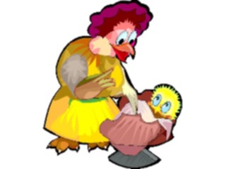 Sticker Custom Preview Image #020383 Animals Cartoons Hen Mother2