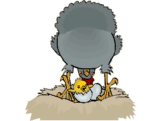 Sticker Custom Preview Image #020386 Animals Cartoons Hen Rear