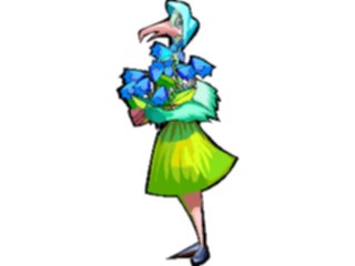 Sticker Custom Preview Image #020393 Animals Cartoons Heron Girl