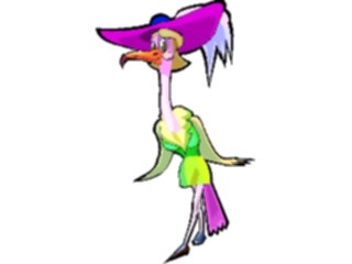 Sticker Custom Preview Image #020394 Animals Cartoons Heron Lady