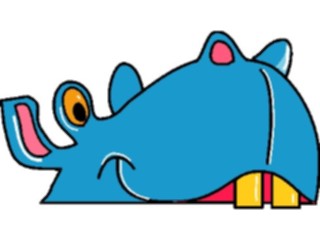 Sticker Custom Preview Image #020395 Animals Cartoons Hippo01