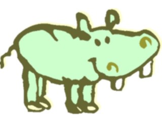 Sticker Custom Preview Image #020397 Animals Cartoons Hippo03