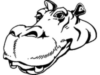 Sticker Custom Preview Image #020400 Animals Cartoons Hippo06