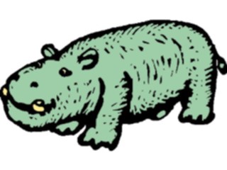 Sticker Custom Preview Image #020404 Animals Cartoons Hippo10