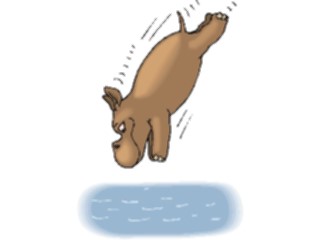 Sticker Custom Preview Image #020412 Animals Cartoons Hippo Diving