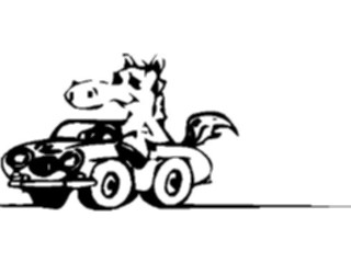 Sticker Custom Preview Image #020472 Animals Cartoons Horse Driving