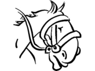 Sticker Custom Preview Image #020483 Animals Cartoons Horse Sad