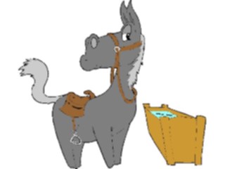 Sticker Custom Preview Image #020488 Animals Cartoons Horse Water