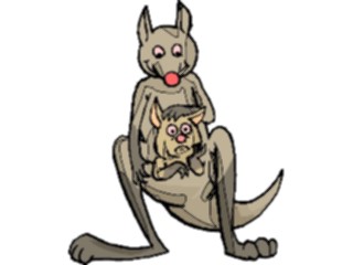 Sticker Custom Preview Image #020540 Animals Cartoons Kangaroo Baby7