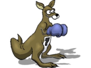 Sticker Custom Preview Image #020541 Animals Cartoons Kangaroo Boxing
